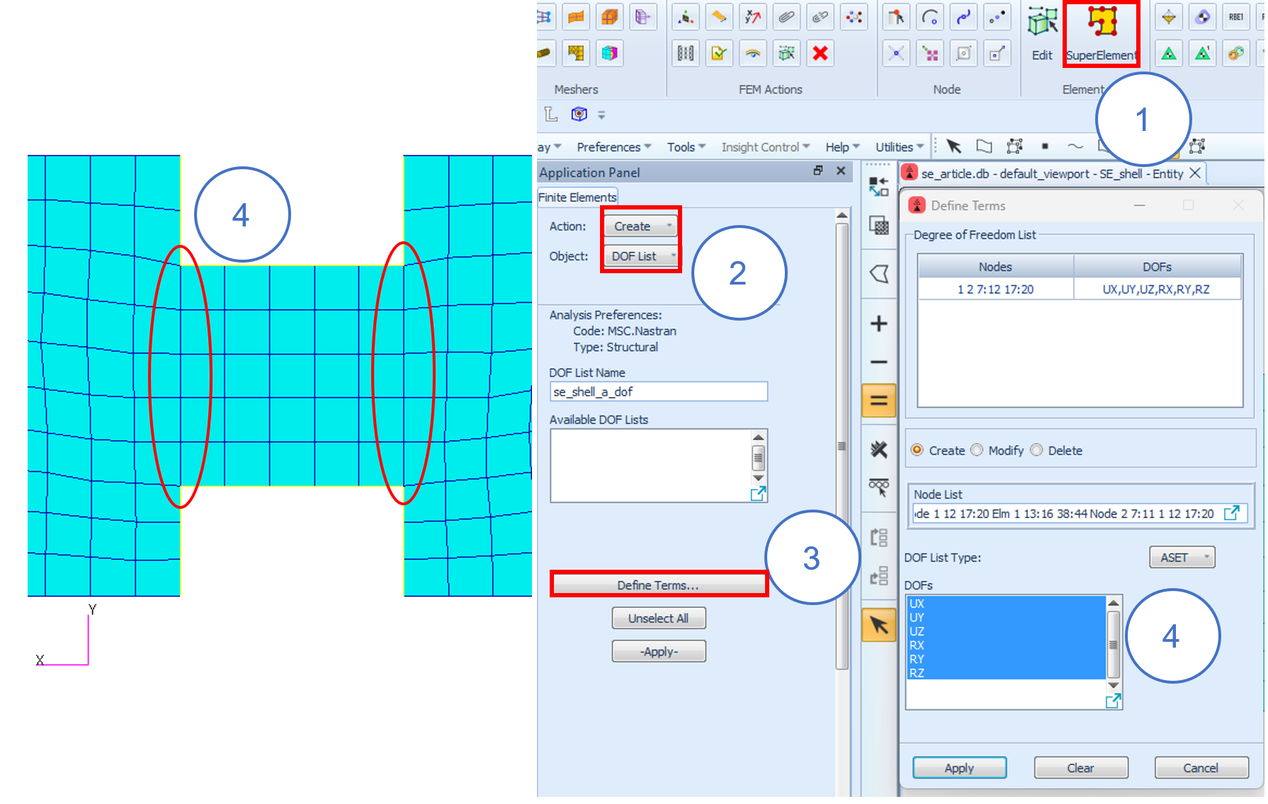 How to create external superelements using Patran
