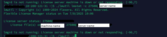lmutil lmstat Utility Fails to Retrieve License Info on Rocky Linux 8.8 ...